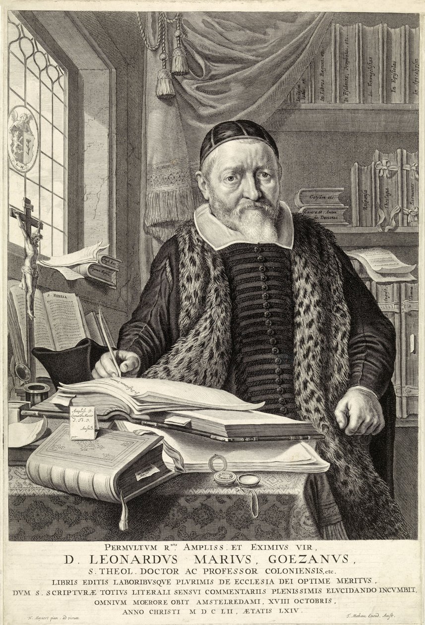 D. Leonardus Marius Goezanus, pub. 1654 (grabado) de Nicolaes Cornelisz (c.1592 1655) Moeyaert