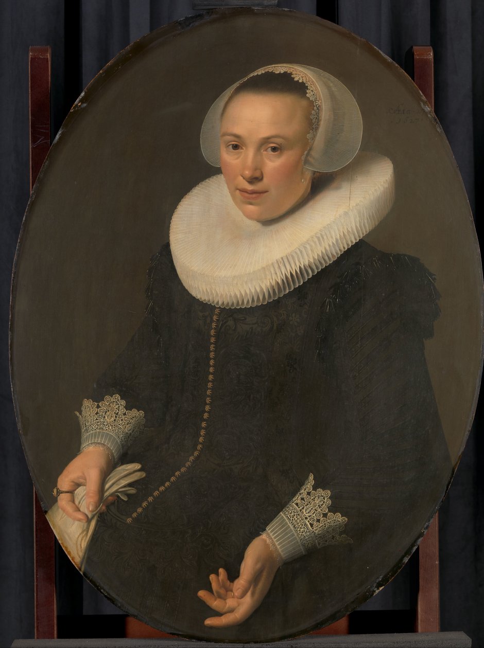 Retrato de Maria Joachimsdr Swartenhont (1598-1631) de Nicolaes Eliasz Pickenoy