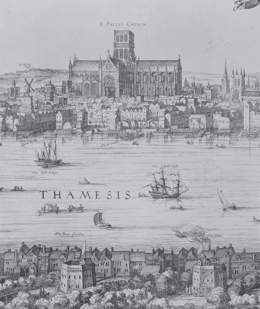 Panorama de Londres y el Támesis (detalle) de Nicolaes Jansz Visscher