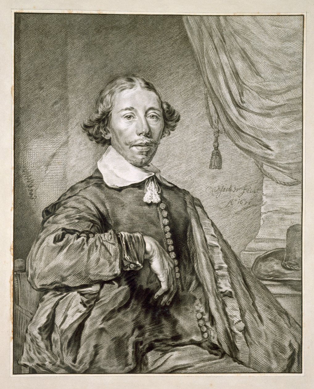 Retrato de un hombre, 1681 de Nicolaes Jansz Visscher