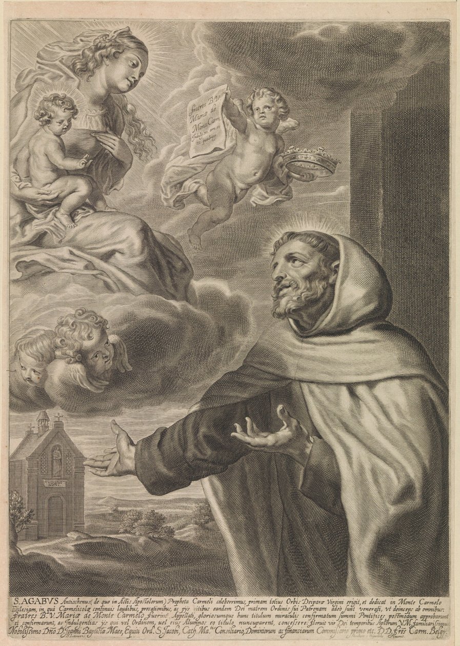 San Agabo de Jerusalén adora a María de Nicolaes Lauwers