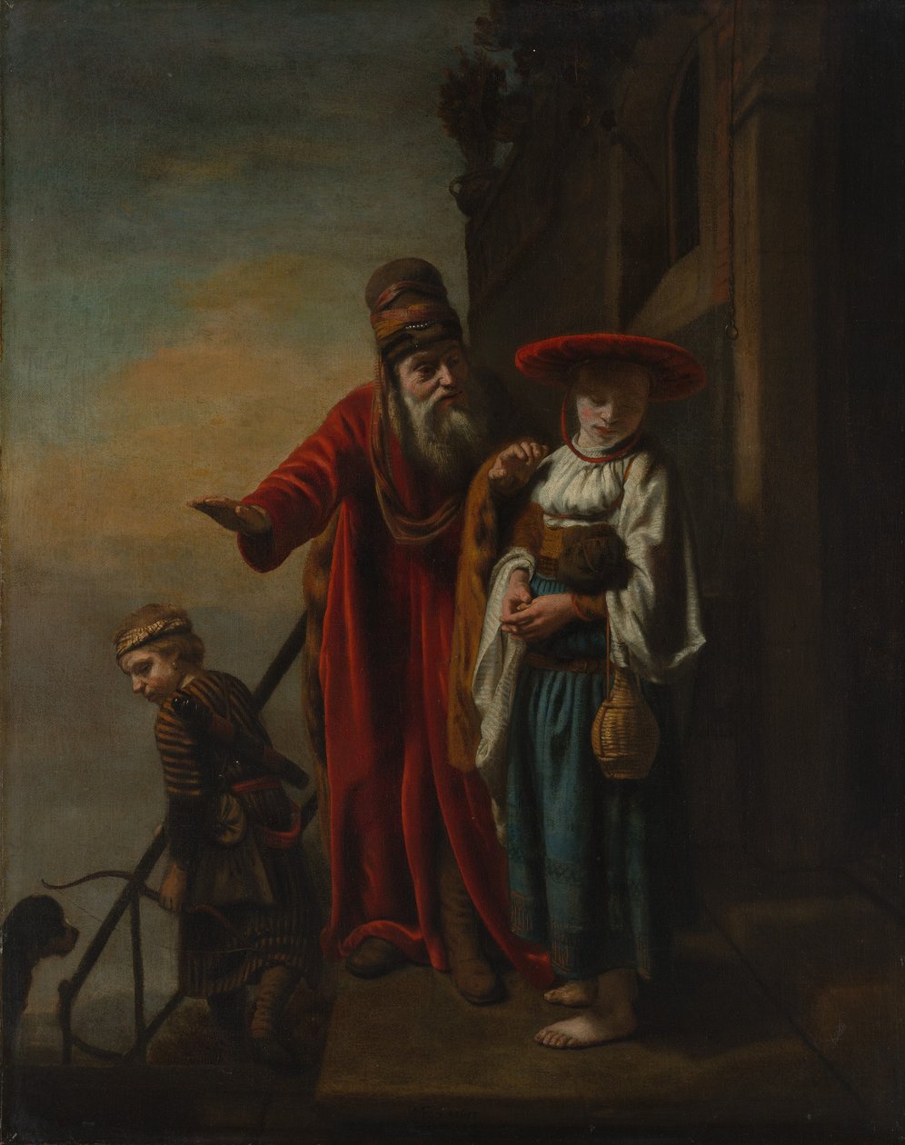 Abraham despidiendo a Agar e Ismael, 1653 de Nicolaes Maes