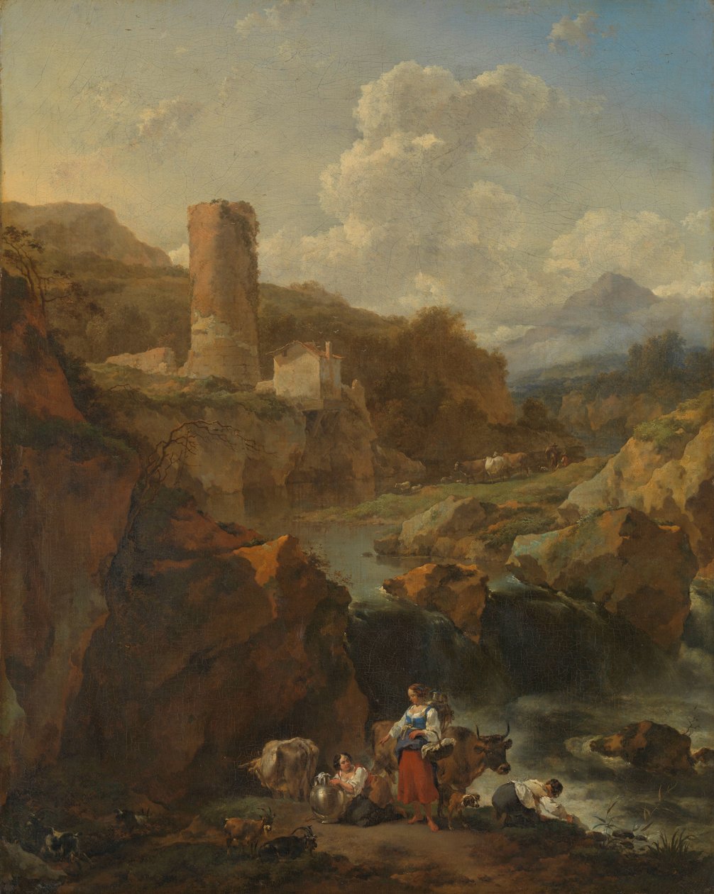Paisaje italiano de Nicolaes Pietersz Berchem