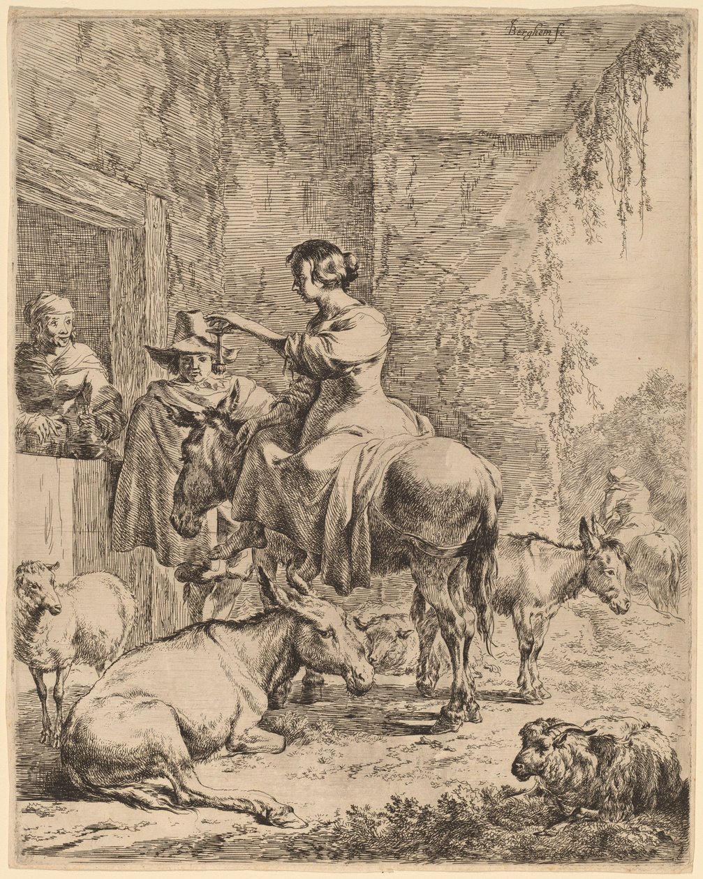 El descanso antes de la posada de Nicolaes Pietersz Berchem