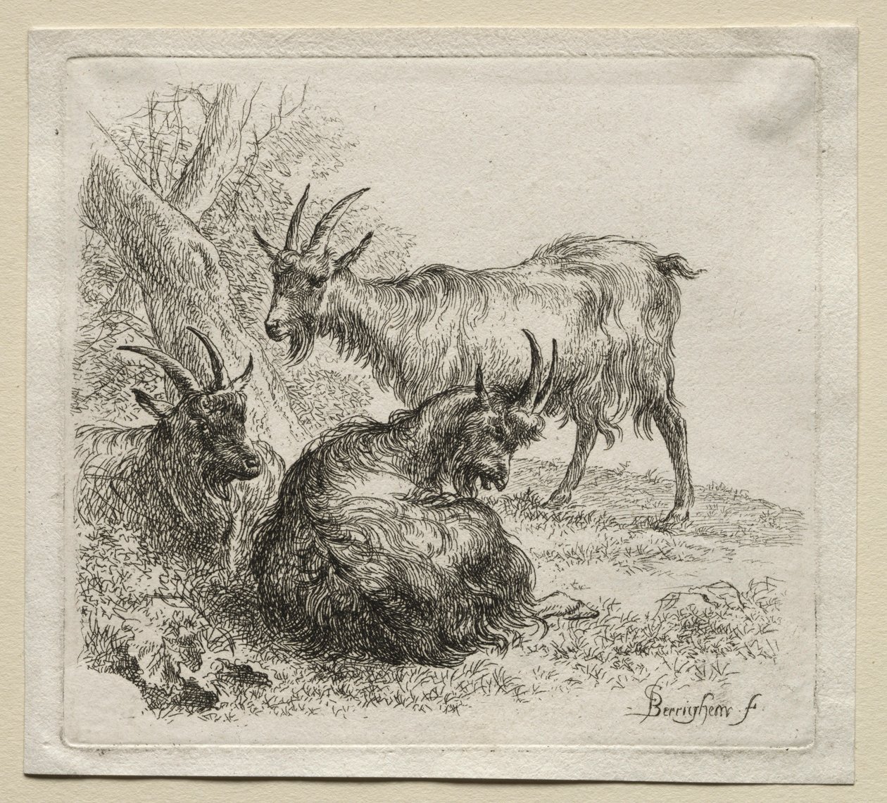 Tres cabras de Nicolaes Pietersz. Berchem