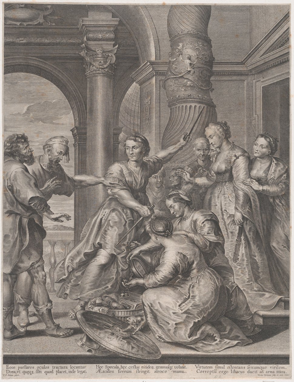 Aquiles y las hijas de Licomedes, ca. 1620-26 de Nicolaes Ryckmans