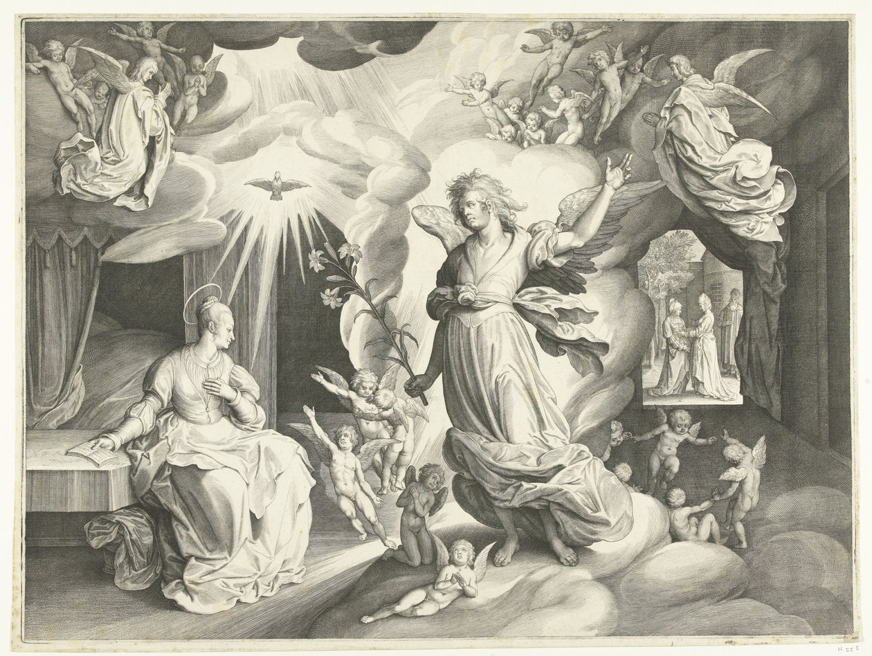 Anunciación de Nicolaes de Bruyn
