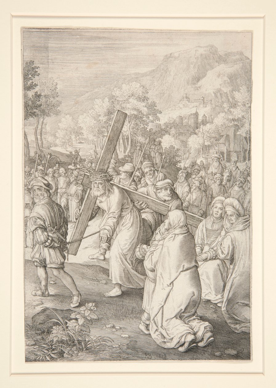 Cristo cargando la cruz (Serie Pasión) de Nicolaes de Bruyn