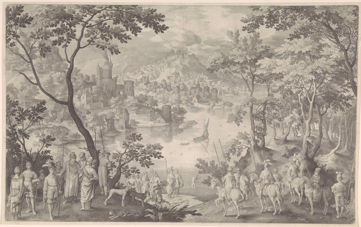 Curación de Naamán de Nicolaes de Bruyn