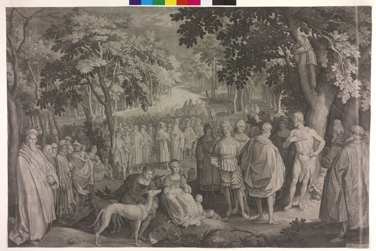 Johannes el bautista predica de Nicolaes de Bruyn