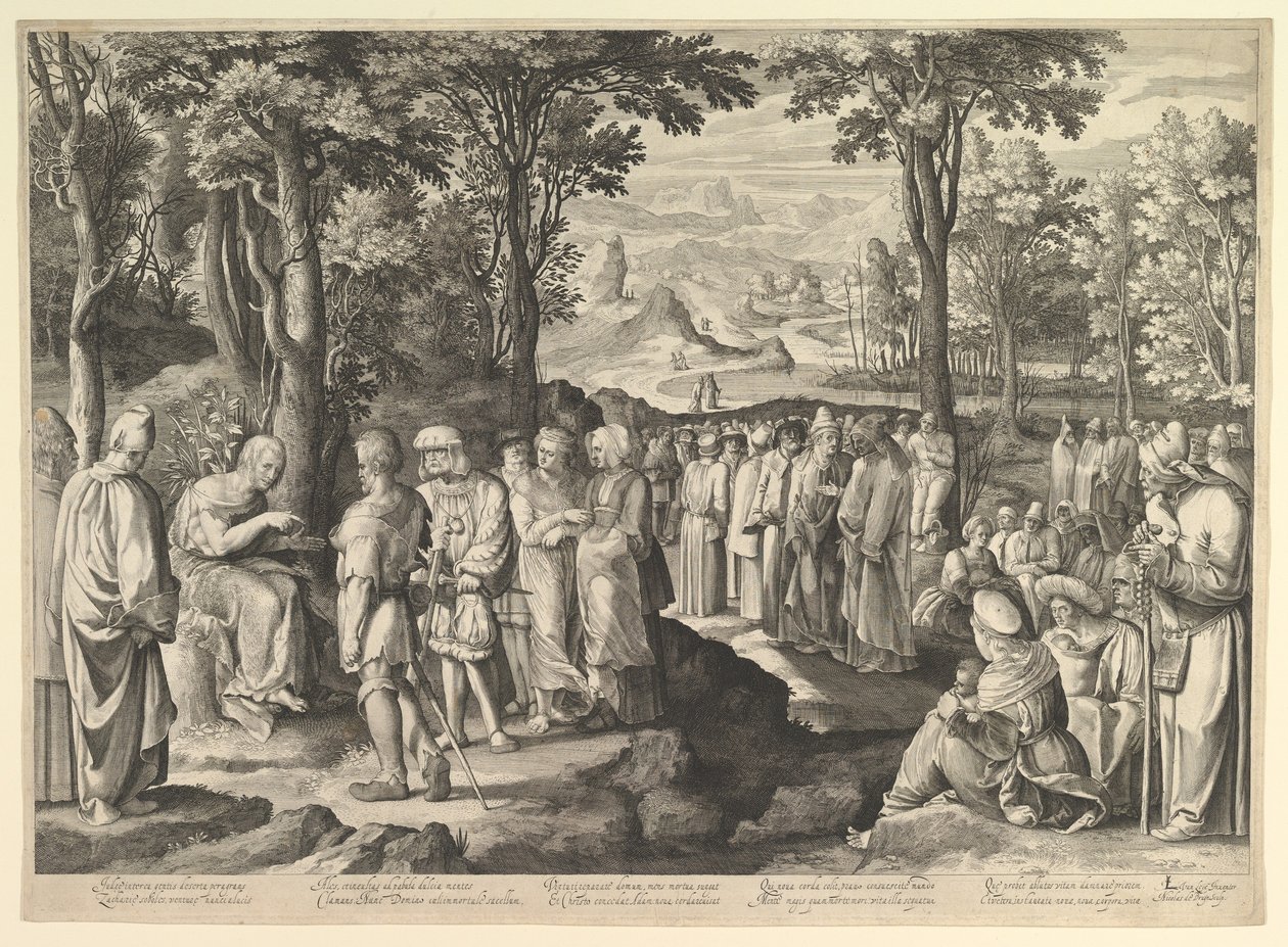 Juan el Bautista predicando en el desierto, ca. 1527-28 de Nicolaes de Bruyn