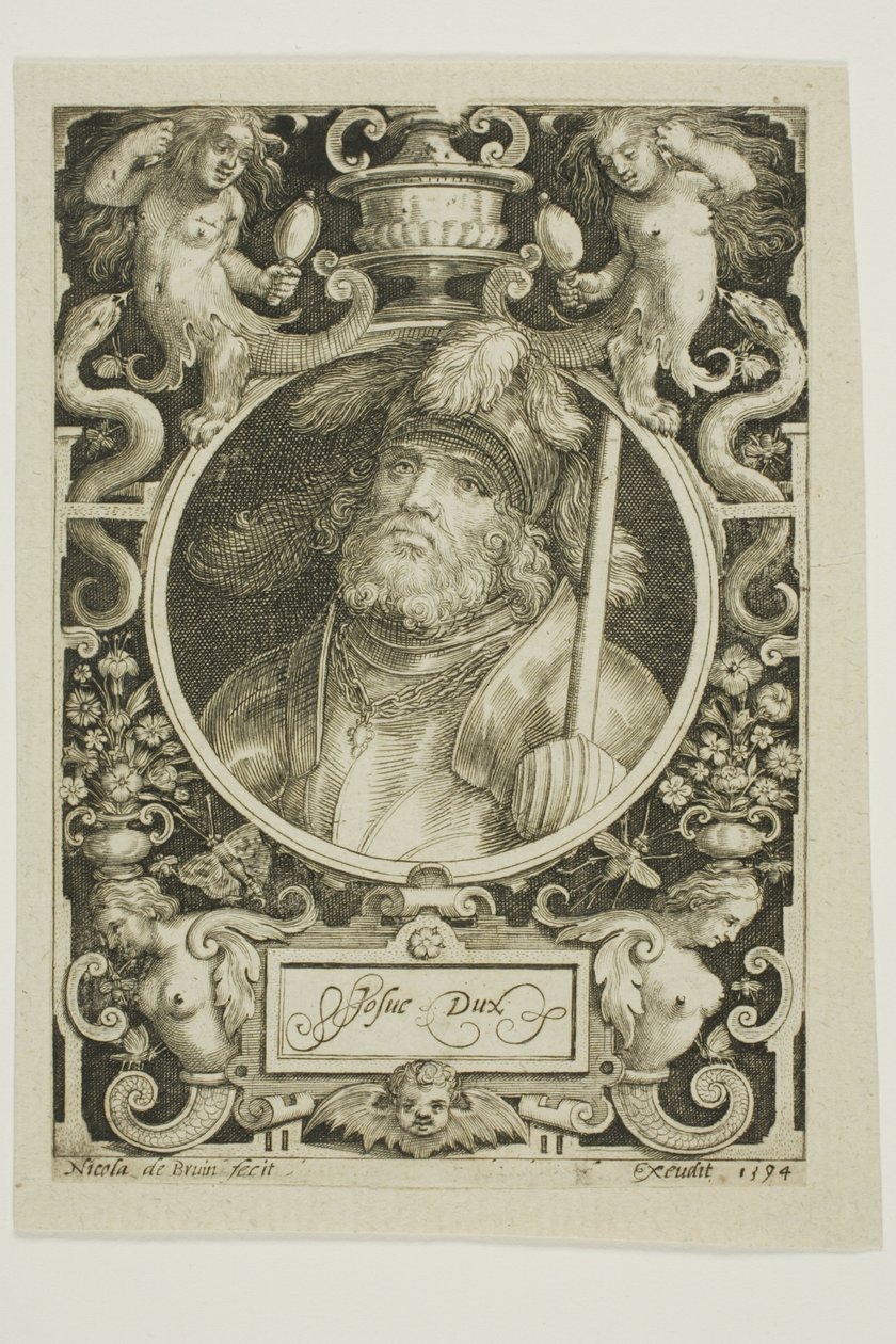 Josué, lámina cuatro de Los Nueve Dignos de Nicolaes de Bruyn