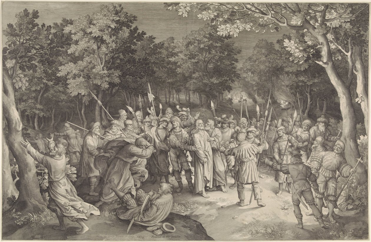 Beso de Judas y Arresto de Cristo de Nicolaes de Bruyn