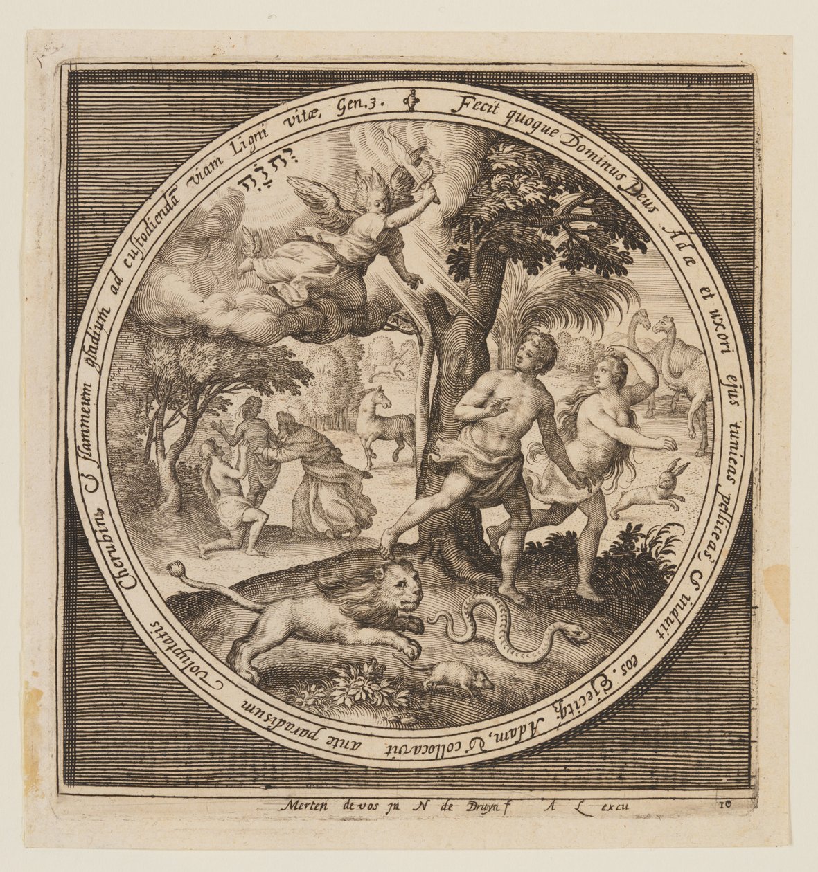 La expulsión, de la Creación a la expulsión del Paraíso de Nicolaes de Bruyn