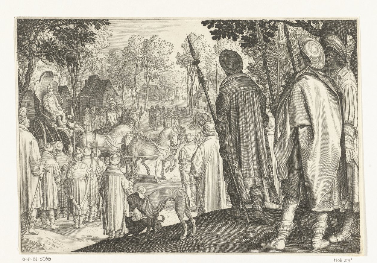 Procesión triunfal de José en el carro del faraón Historia de José (título de la serie) de Nicolaes de Bruyn