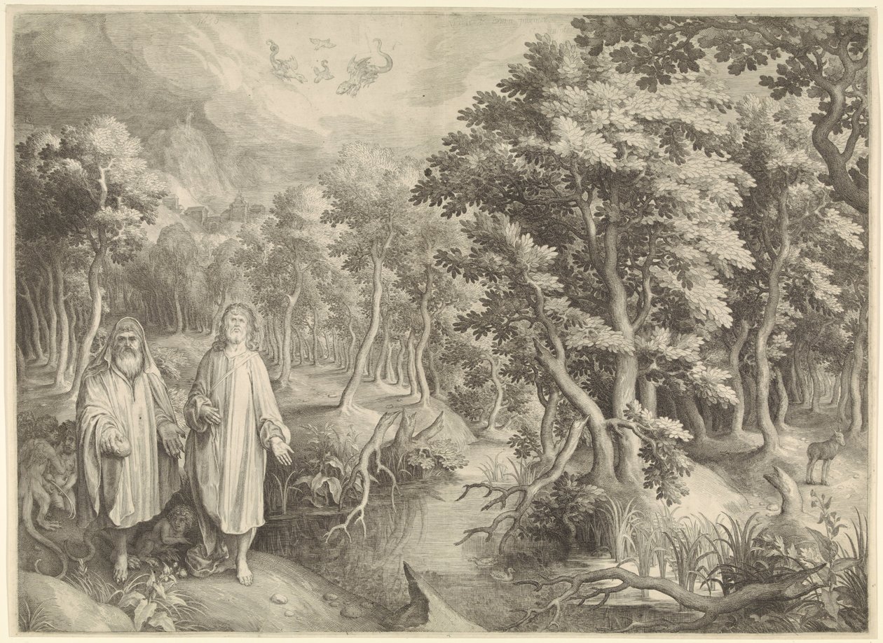Tentación de Cristo en el desierto de Nicolaes de Bruyn