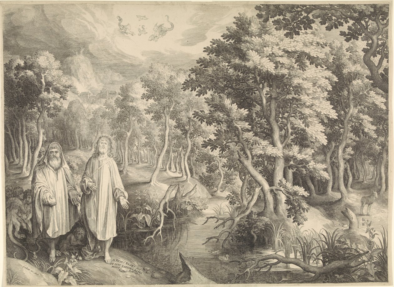 Tentación de Cristo en el desierto de Nicolaes de Bruyn