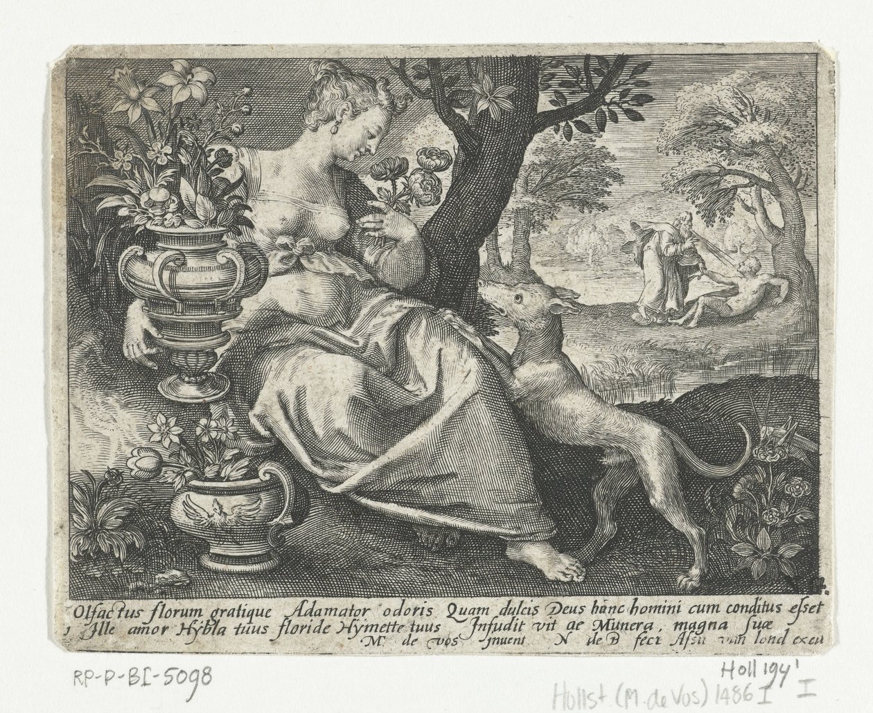 sentido del olfato Cinco sentidos (título de la serie) de Nicolaes de Bruyn
