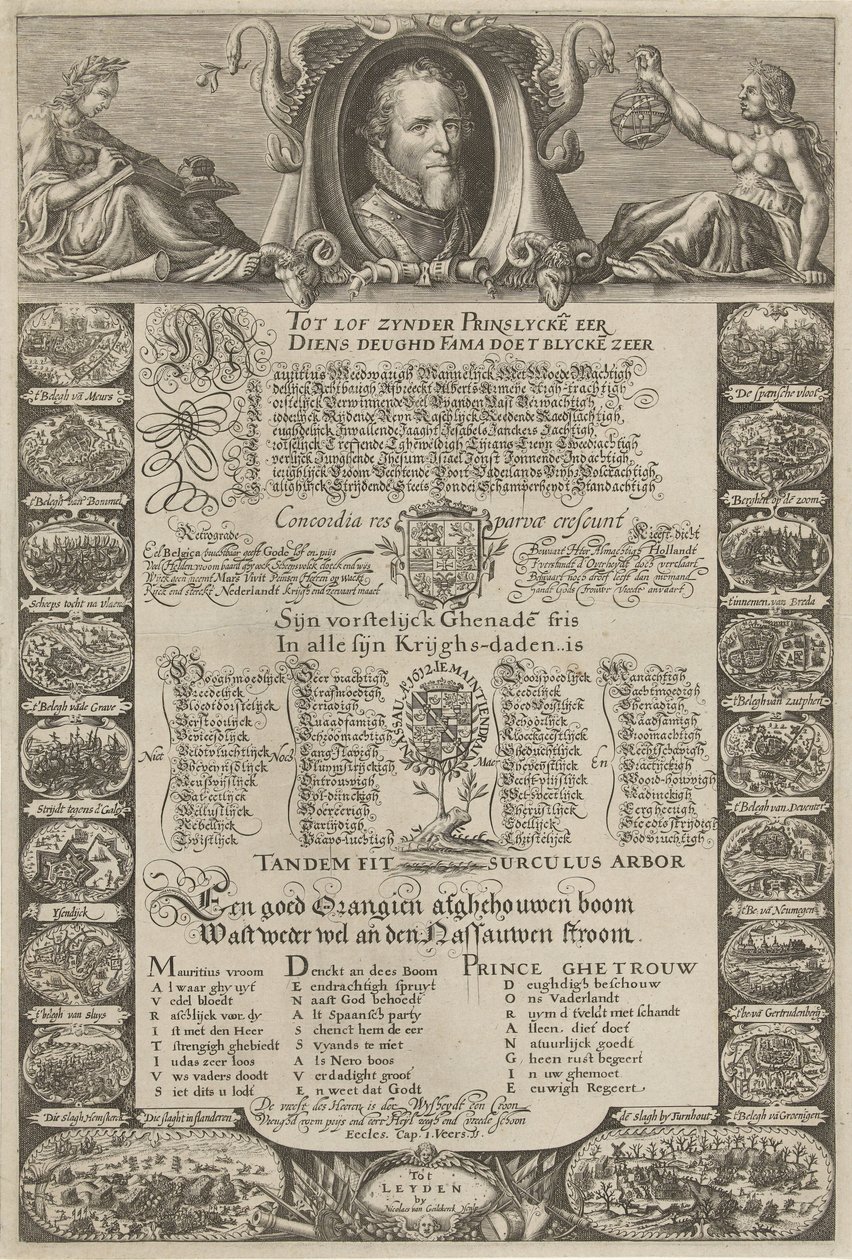 Retrato alegórico en honor del Príncipe Maurits, 1612 de Nicolaes van Geelkercken