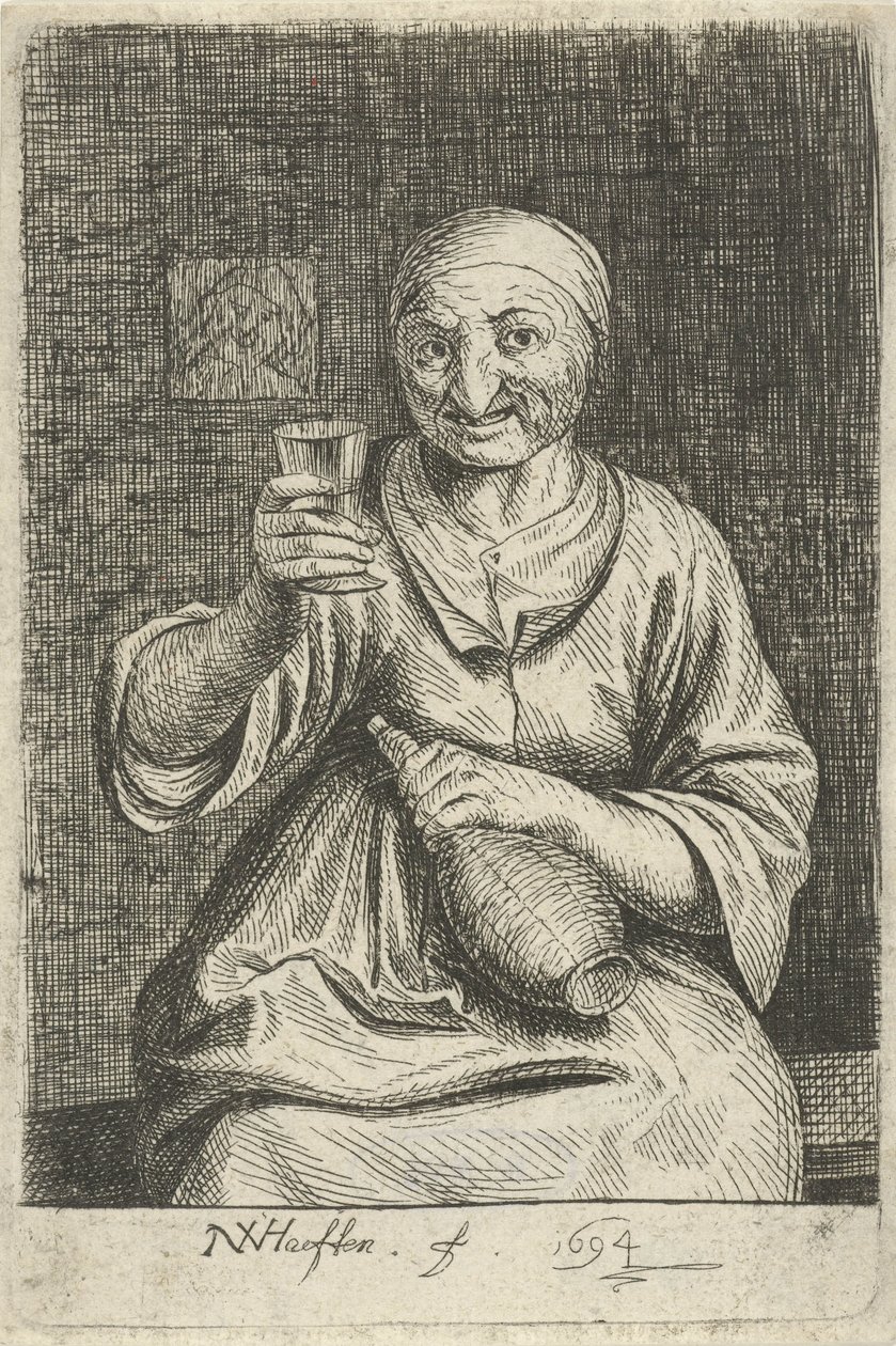 Anciana con vaso y jarra de Nicolaes van Haeften