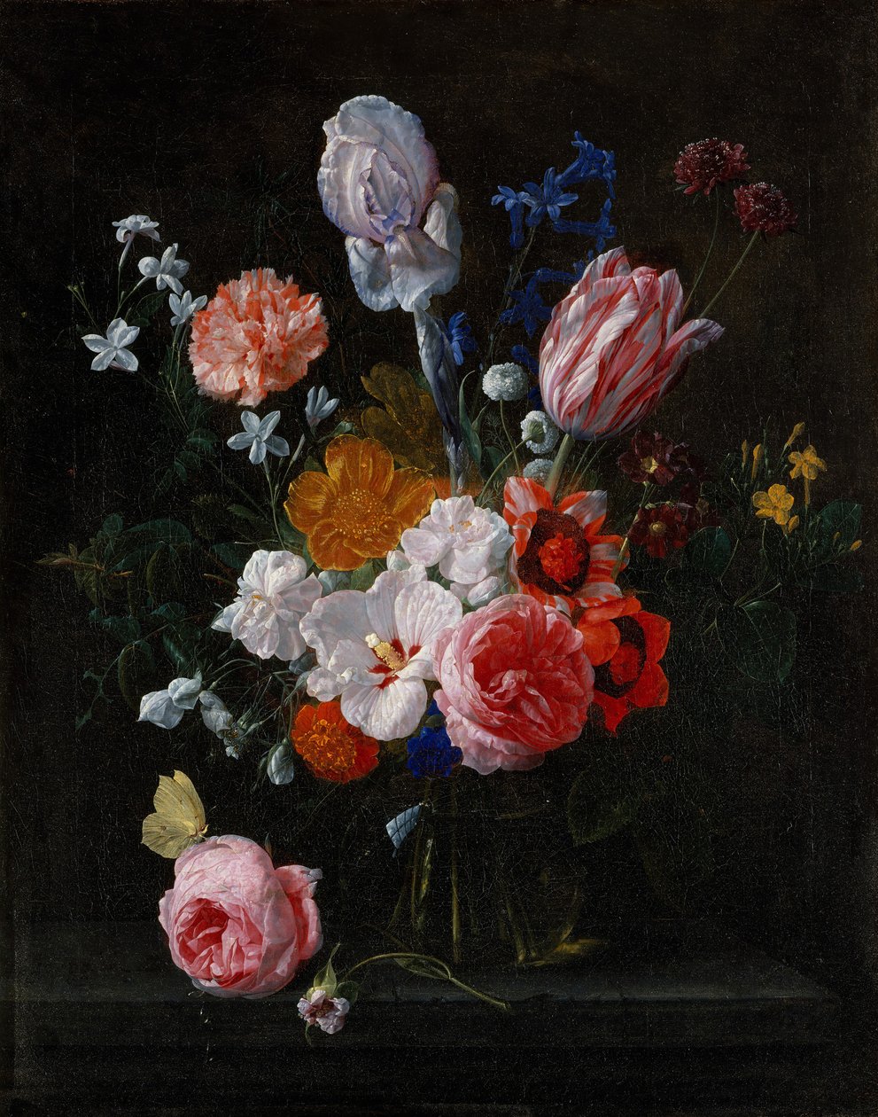 Ramo de flores en un jarrón de cristal de Nicolaes van Veerendael