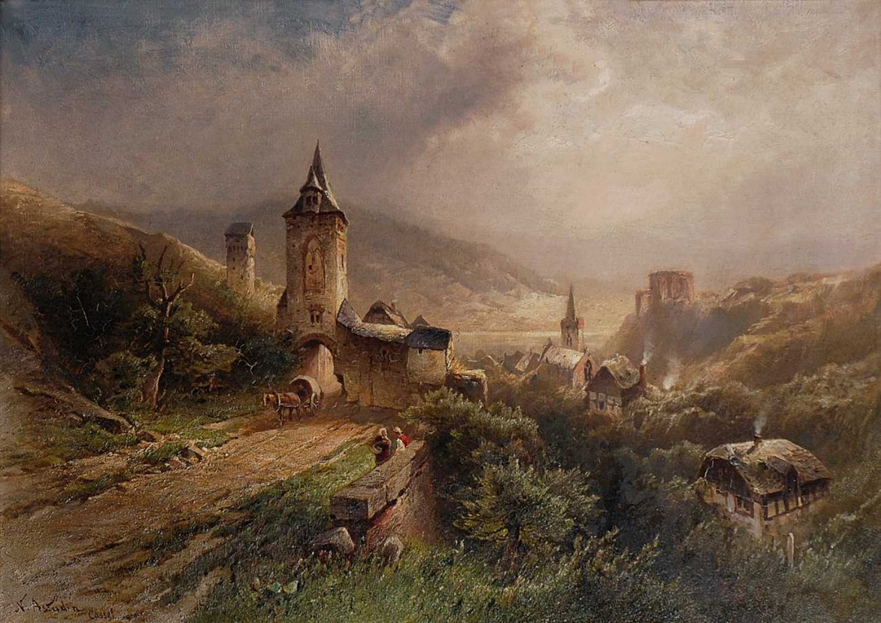 La puerta Steeger en Bacharach en el Rin de Nicolai Astudin