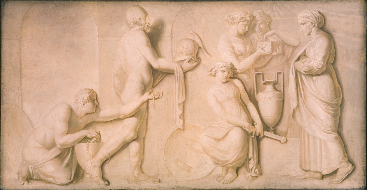 Aquiles y las hijas de Licomedes de Nicolai Abildgaard