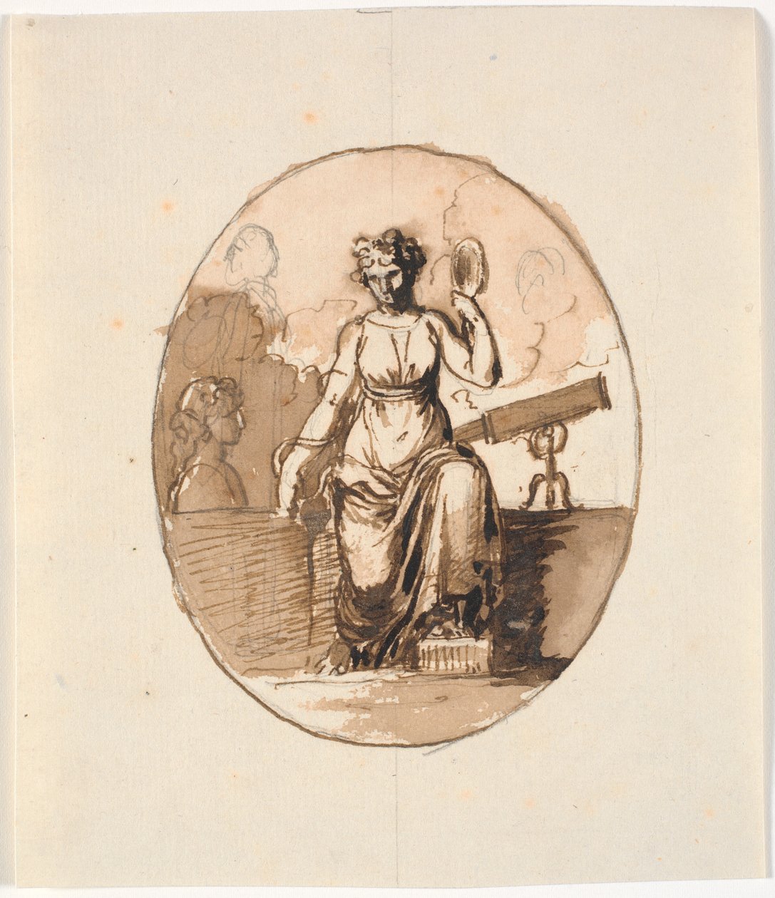 Figura femenina sentada, alegoría de la sabiduría o la ciencia de Nicolai Abildgaard
