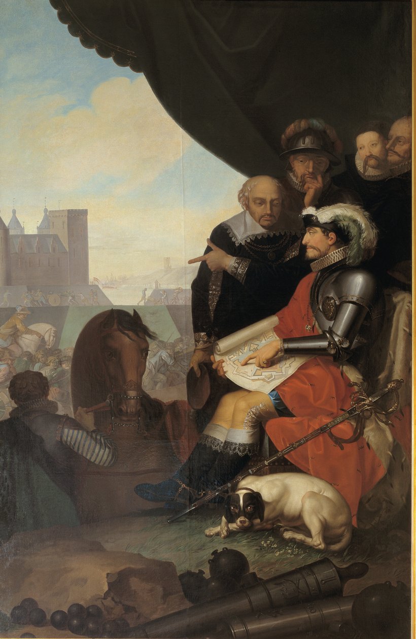Federico II construye el castillo de Kronborg en Elsinore de Nicolai Abildgaard