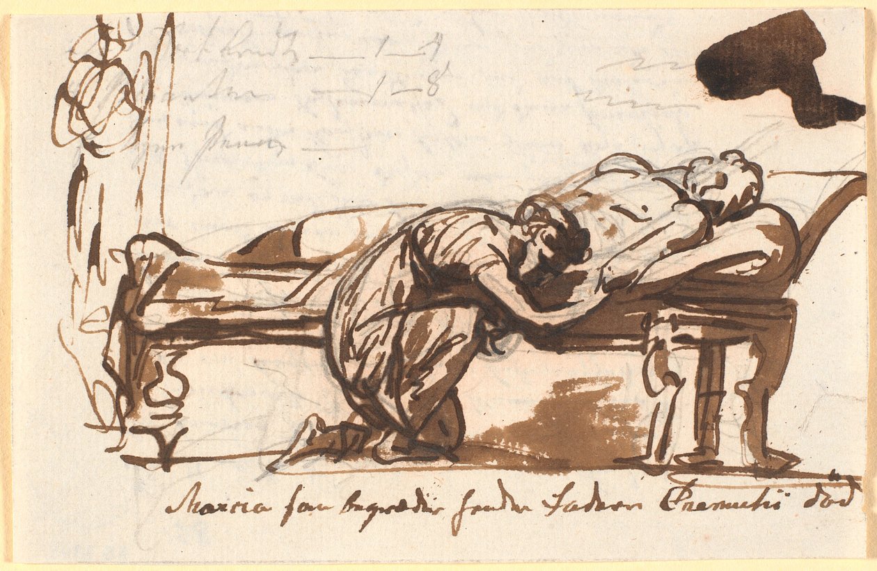 Marcia lamentando la muerte de su padre Cremetio de Nicolai Abildgaard
