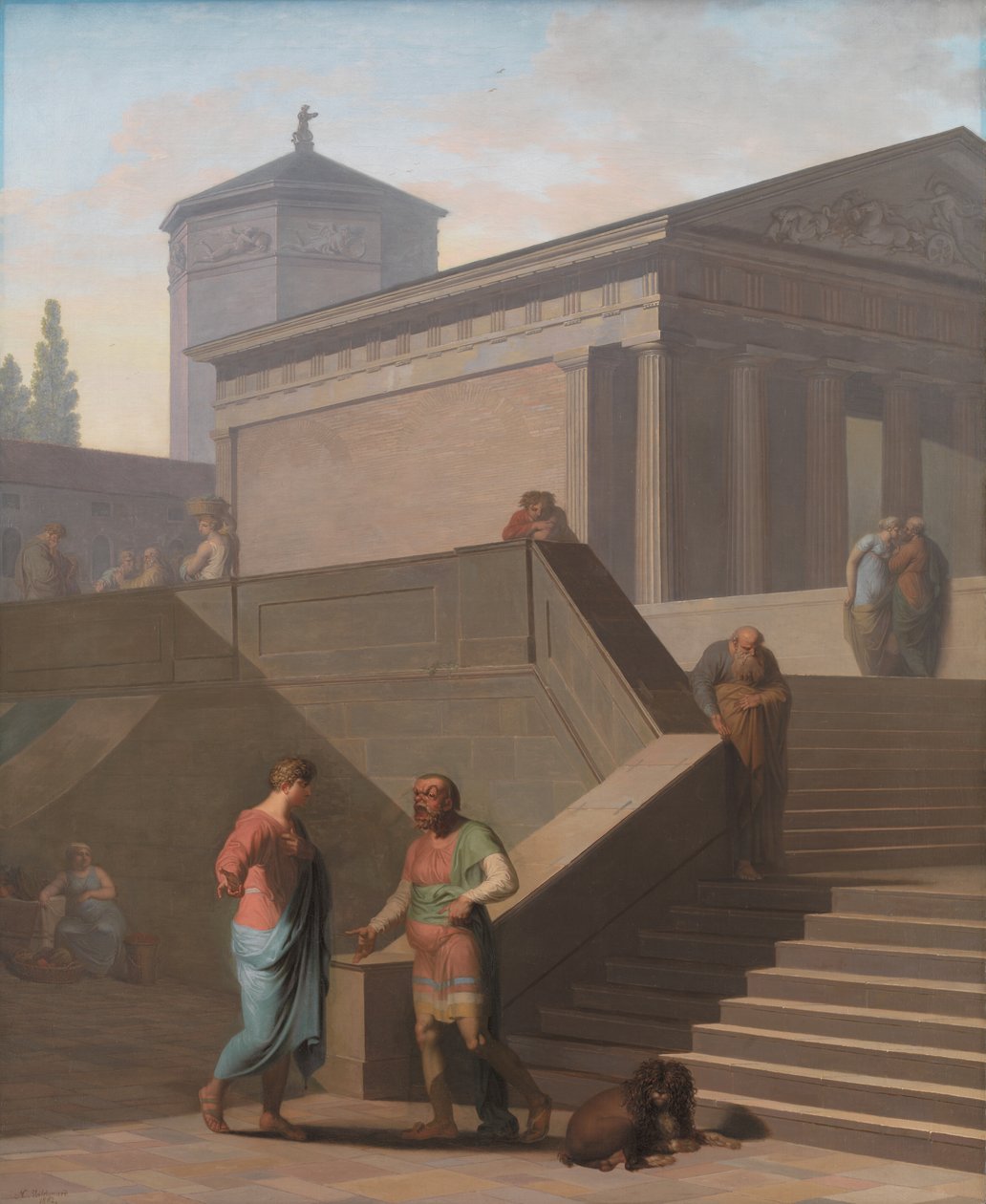 Pamphilius y su sirviente Davus. De Andria de Terencio de Nicolai Abildgaard