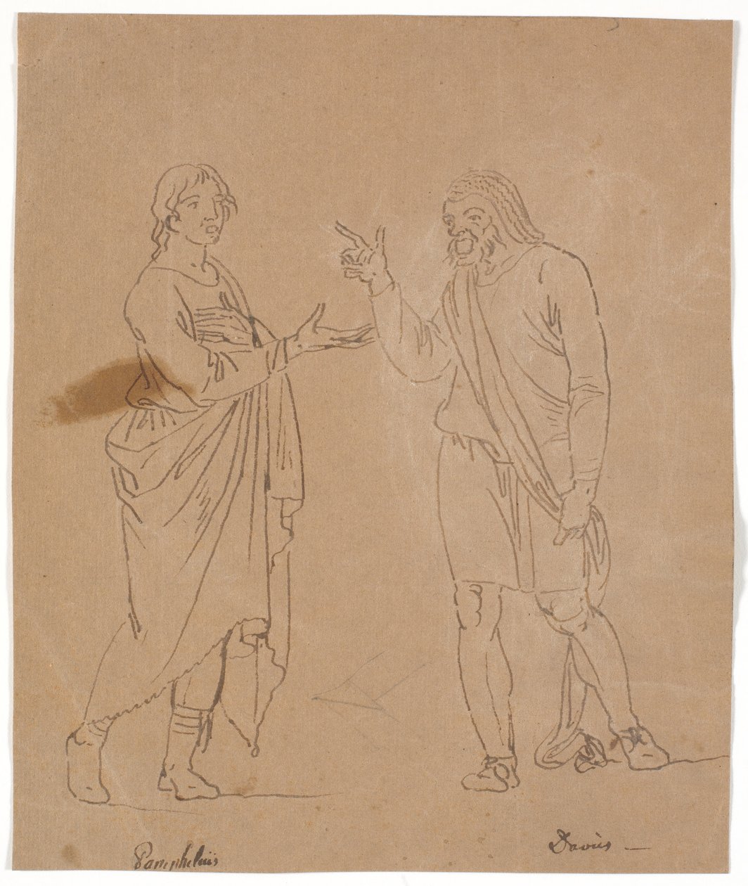 Pamphilus y Davus en conversación de Nicolai Abildgaard