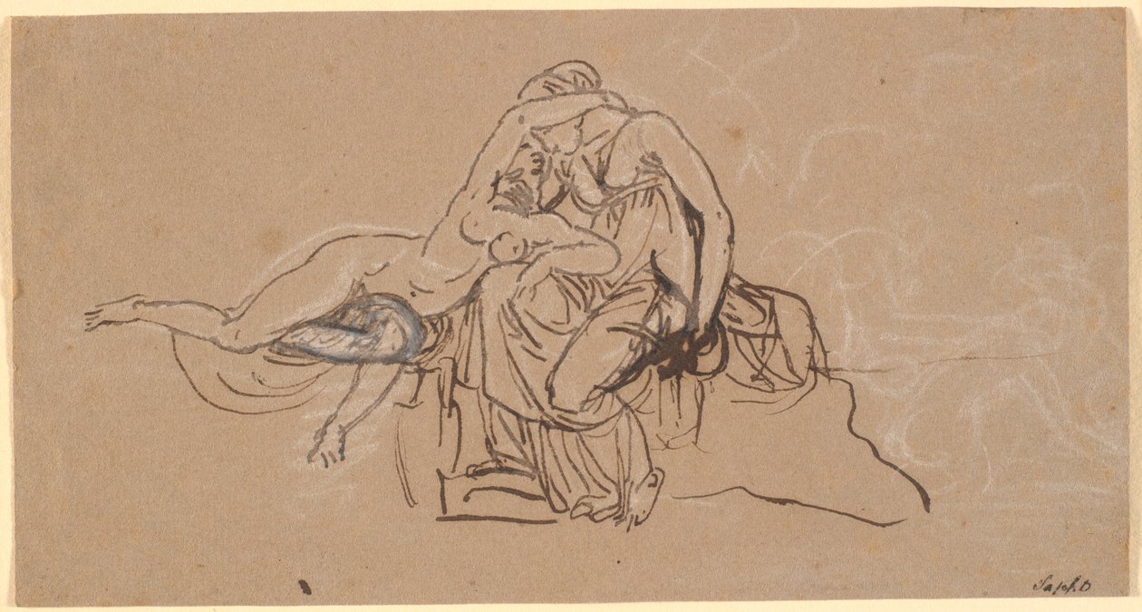 Safo y la mitileneana de Nicolai Abildgaard