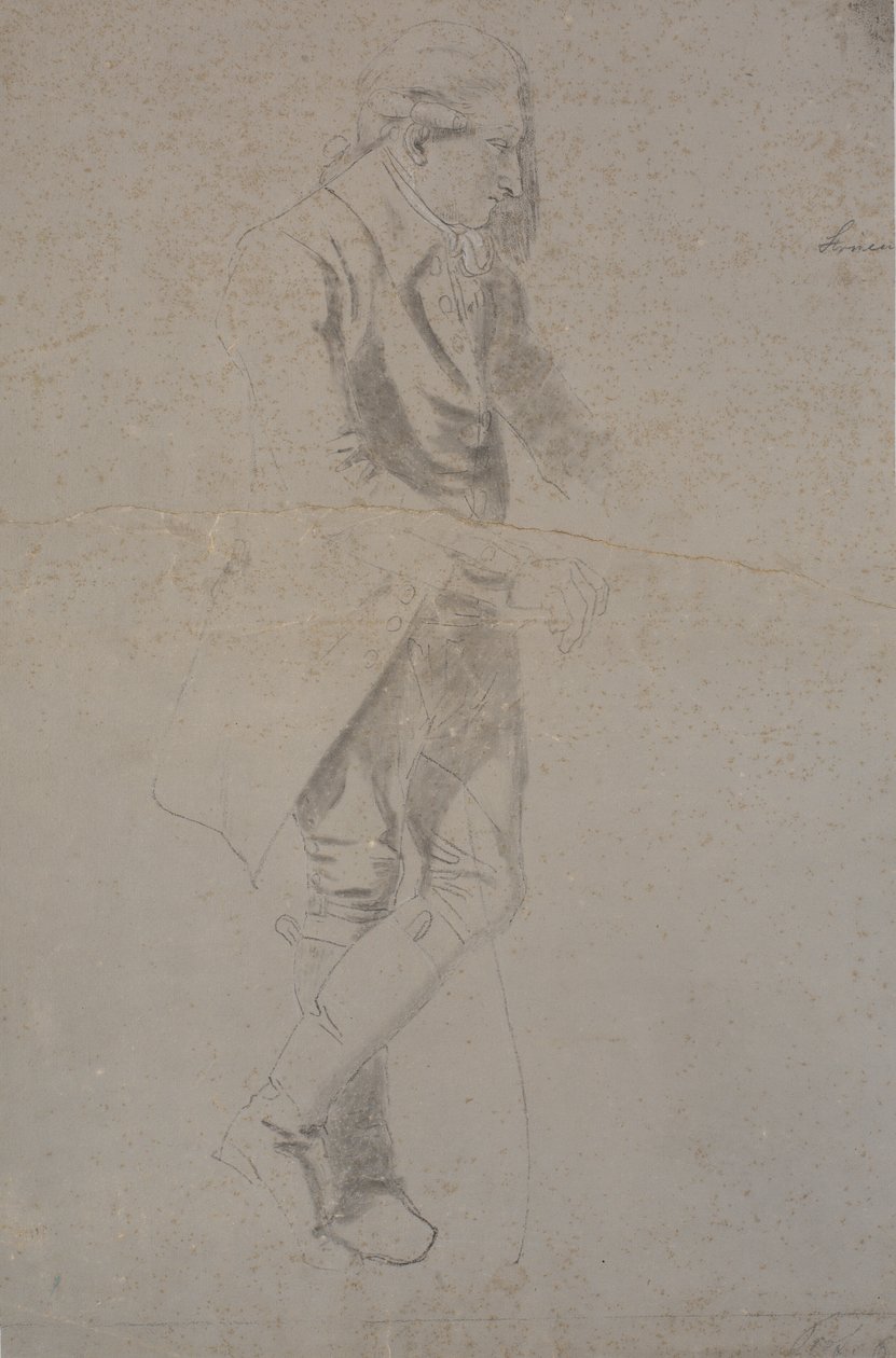 Caballero de pie con traje de alrededor de 1770. ¿Struensee? de Nicolai Abildgaard