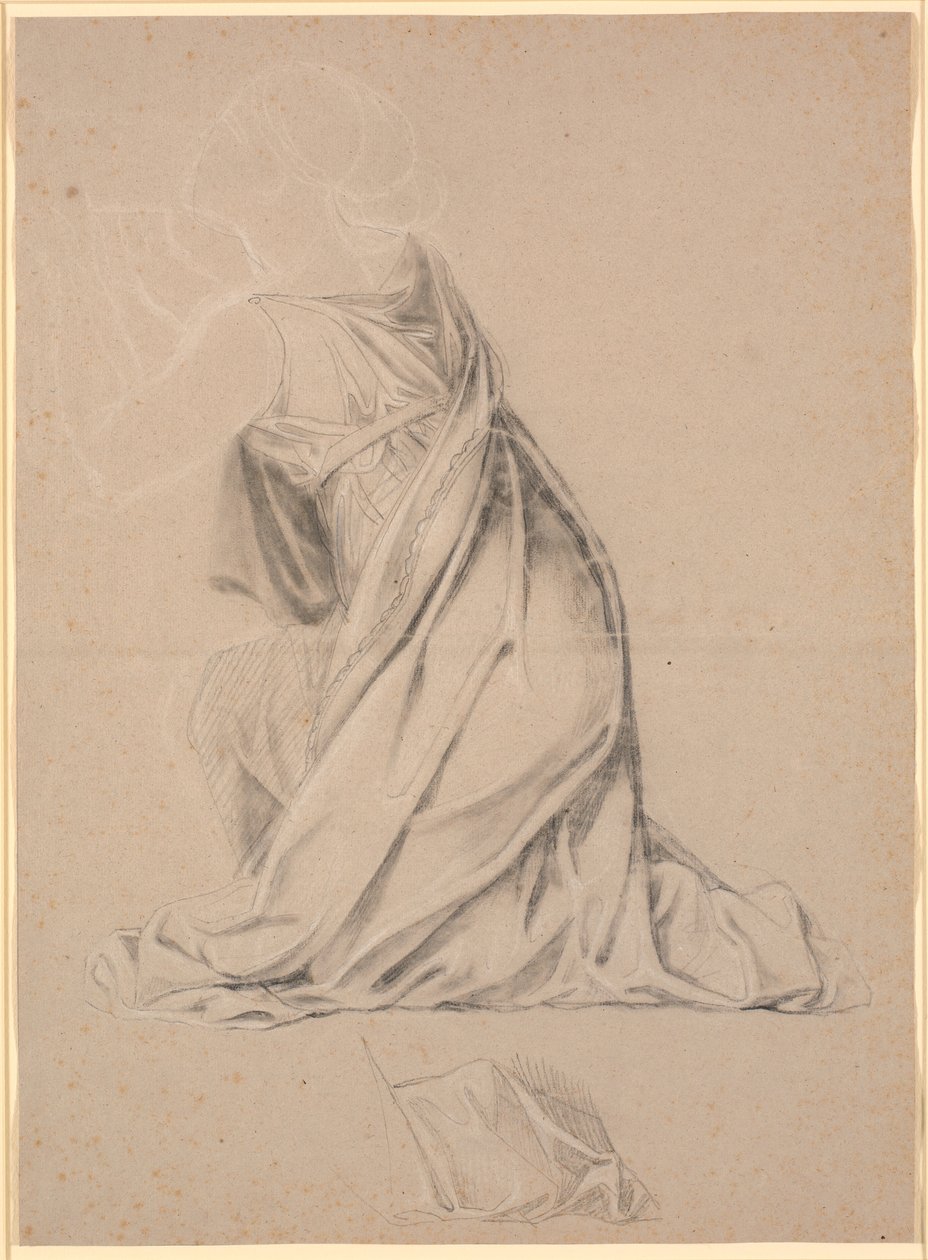 Estudio para la figura arrodillada que simboliza Holstein en la imagen de Christian I en Christiansborg de Nicolai Abildgaard