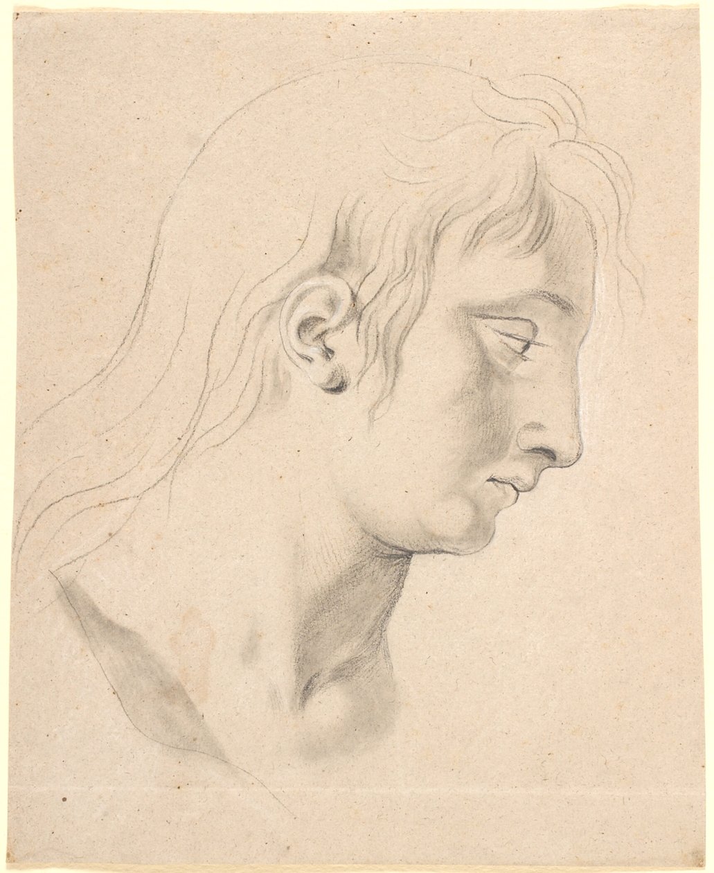 Estudio para la cabeza del príncipe Hans en la imagen de Christian I en el salón de caballeros de Christiansborg de Nicolai Abildgaard