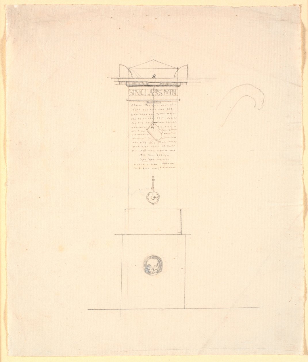 Boceto para un monumento conmemorativo para Sinclar (Sinclair) de Nicolai Abildgaard