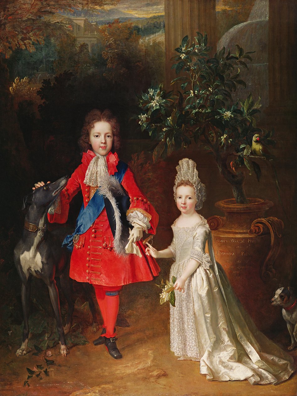 Príncipe James Francis Edward Stuart y Princesa Maria Theresa Stuart, 1695 de Nicolas de Largillière