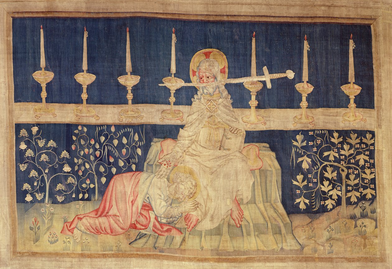 Cristo con la espada, del Tapiz del Apocalipsis de Angers, 1373-87 de Nicolas Bataille