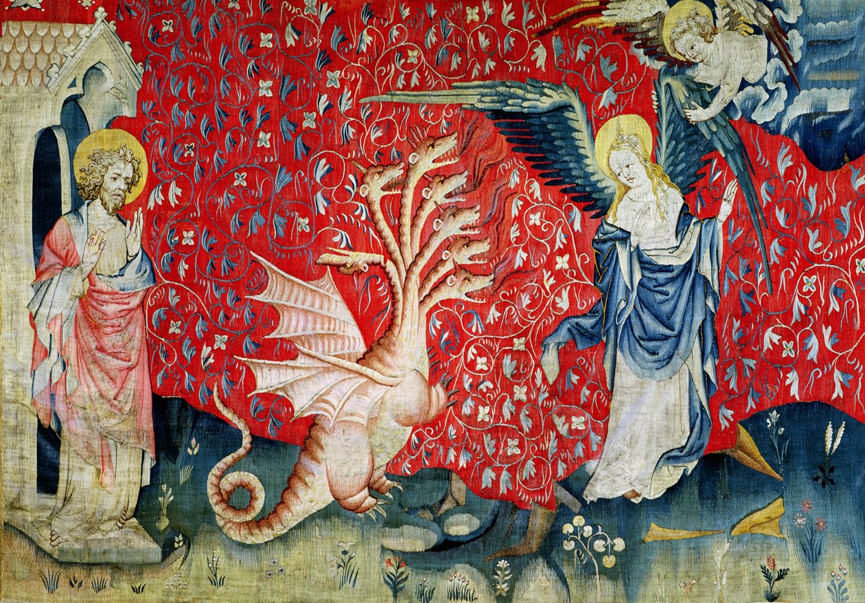 La mujer recibiendo alas para huir del dragón, no.37 de 
