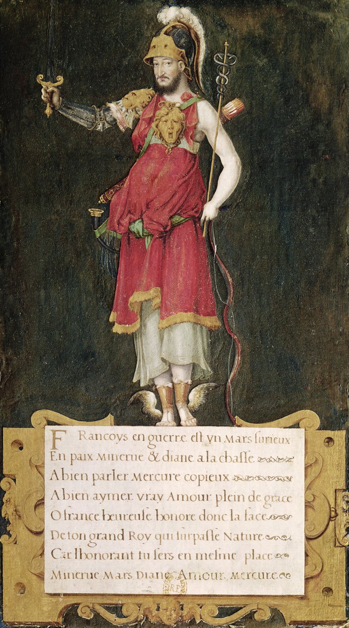 Francisco I (1494-1547) como una deidad compuesta de Nicolas Belin