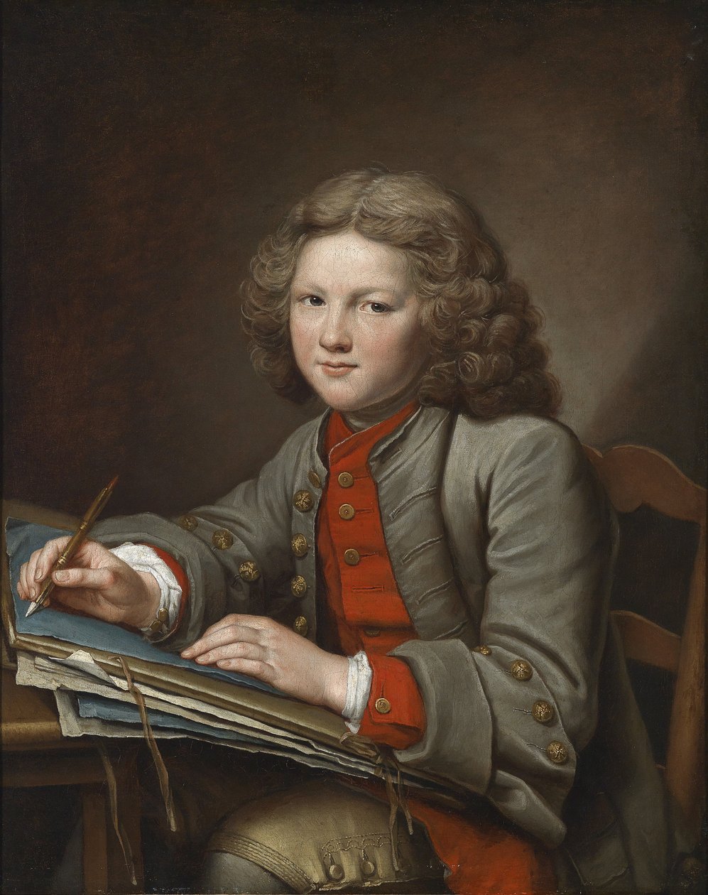 Un niño dibujando de Nicolas Bernard Lepicie