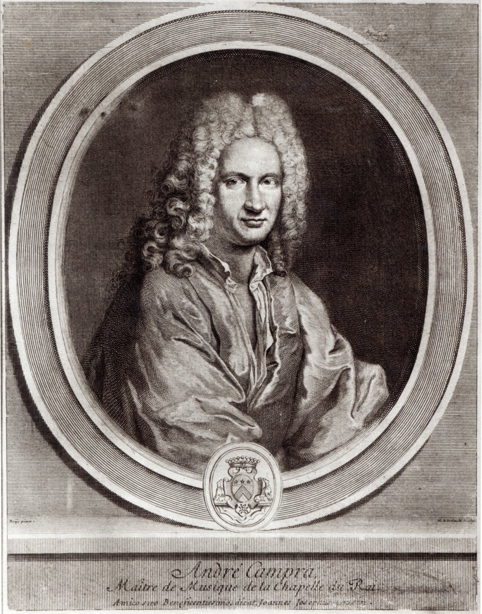 Retrato de André Campra (1660-1744) de Nicolas Etienne Edelinck