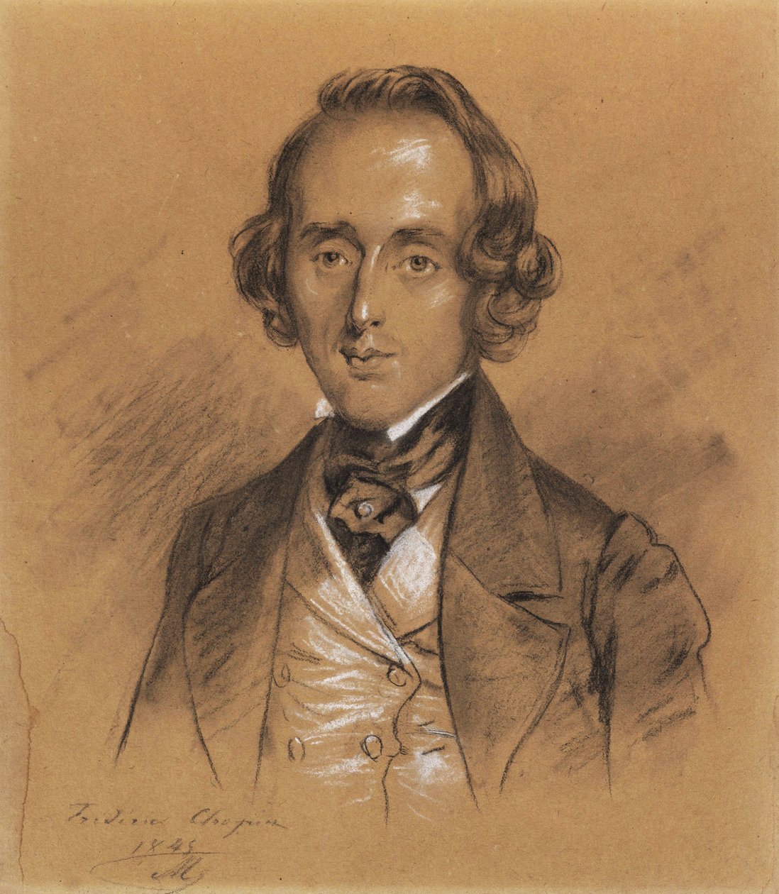 Retrato de Fryderyk Chopin de Nicolas Eustache Maurin