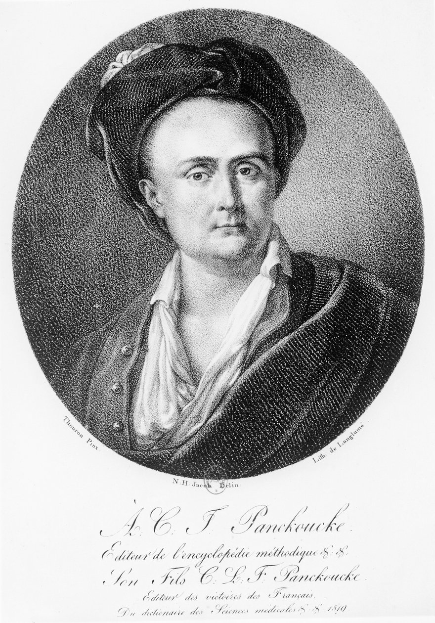 Retrato en medallón de Andre Charles Joseph Panckoucke (1736-98) de Nicolas Henri Jacob