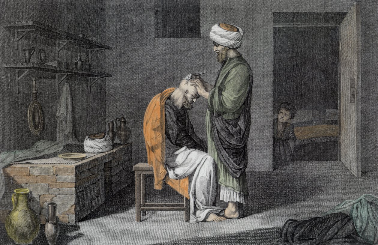 El barbero, del Volumen II Artes y Oficios de 