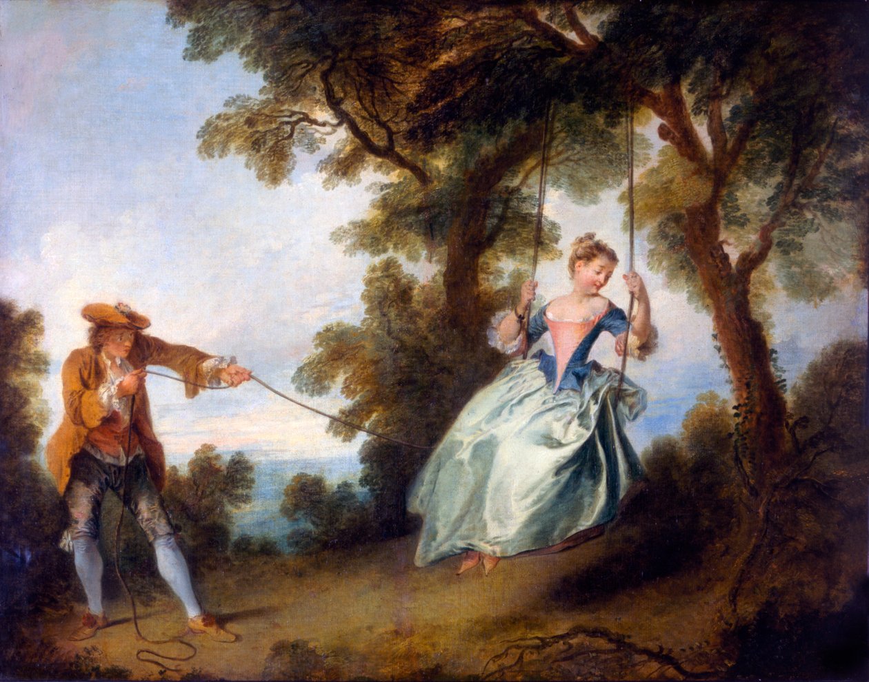 El columpio, 1730 de Nicolas Lancret