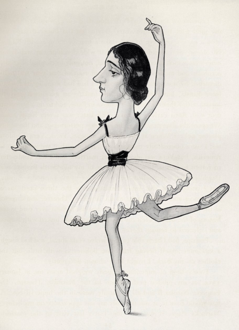 Tamara Karsavina caricatura de de Nicolas Legat