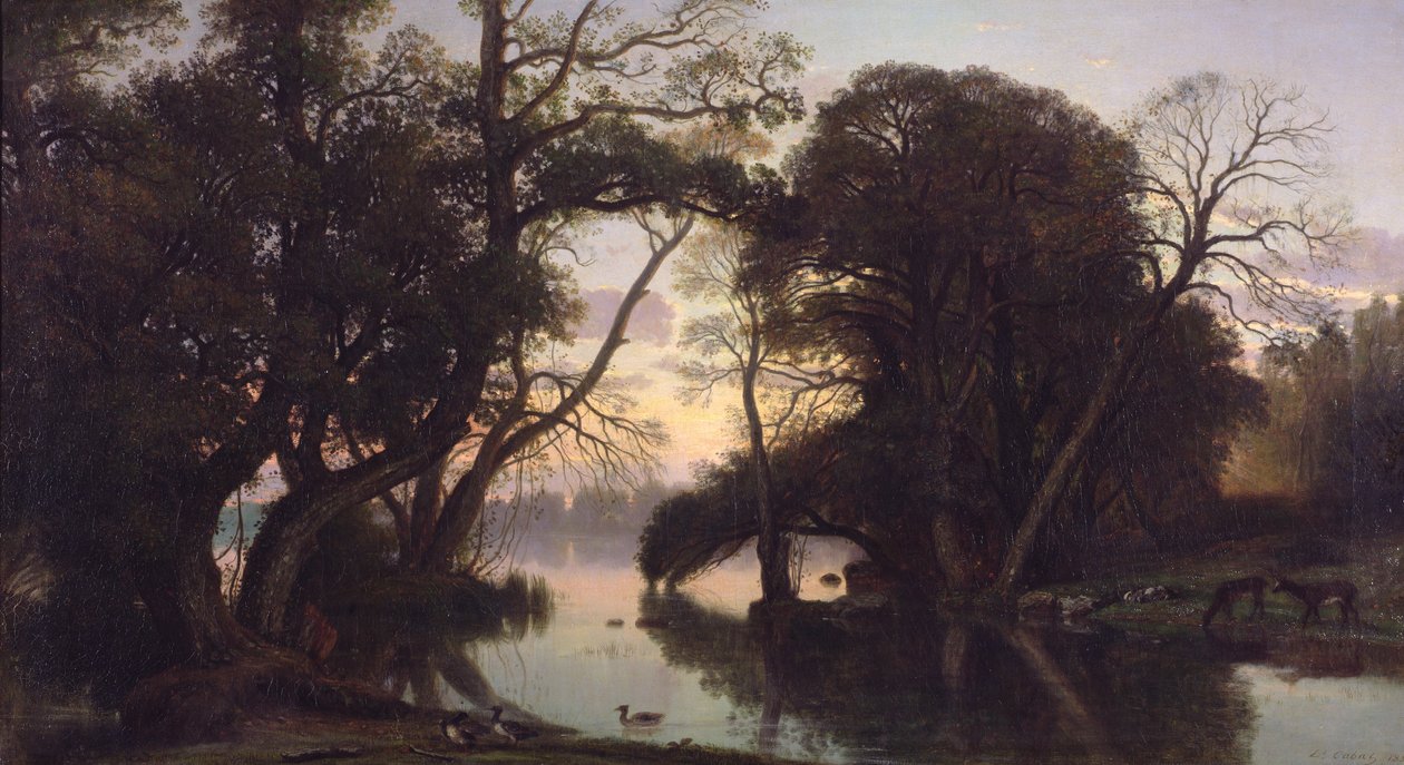 Una tarde de otoño, 1852 de Nicolas Louis Cabat