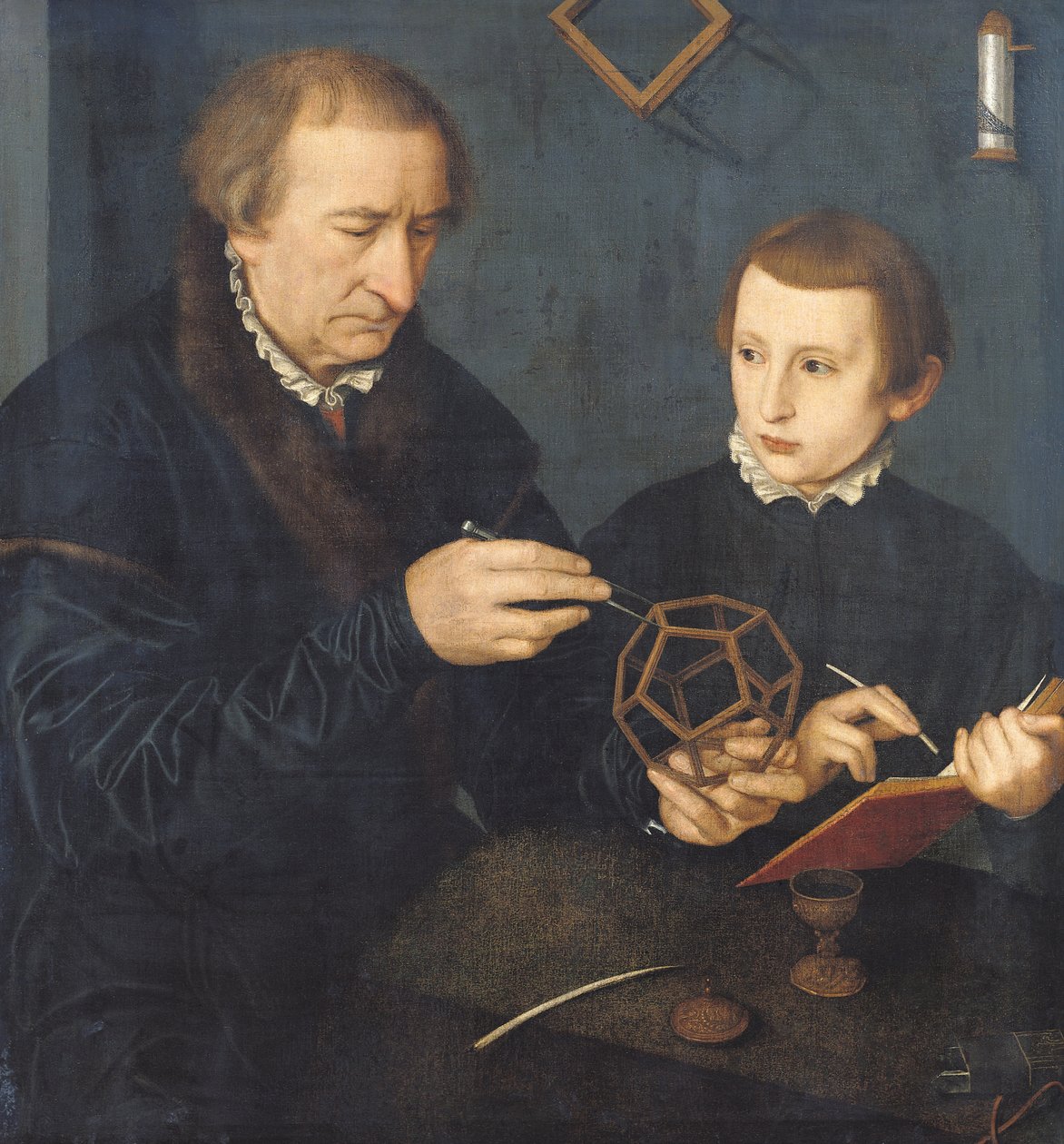 Johann I Neudorfer y su hijo, 1561 de Nicolas Neufchatel